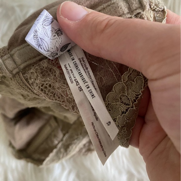 Intimately Free People Taupe Lace Scalloped Bandeau Bra Size Small - Picture 7 of 8